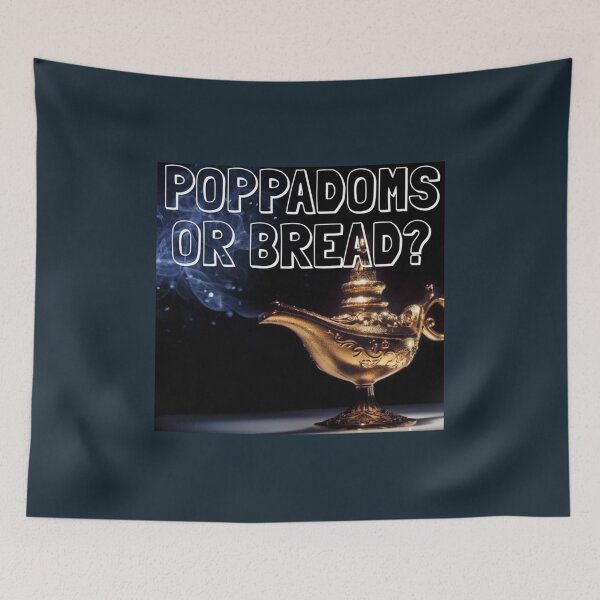 Aperçu de l'œuvre POPPADOM OU BREAD 4 OFF MENU PODCAST NON OFFICIEL FAN DESIGN créée et vendue par OwenHargreaves.