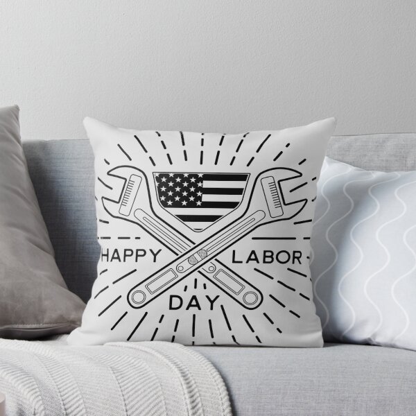 Item preview, Monoline Happy Labor Day Holiday Minimalist designed and sold by AweSoMe Shirts.