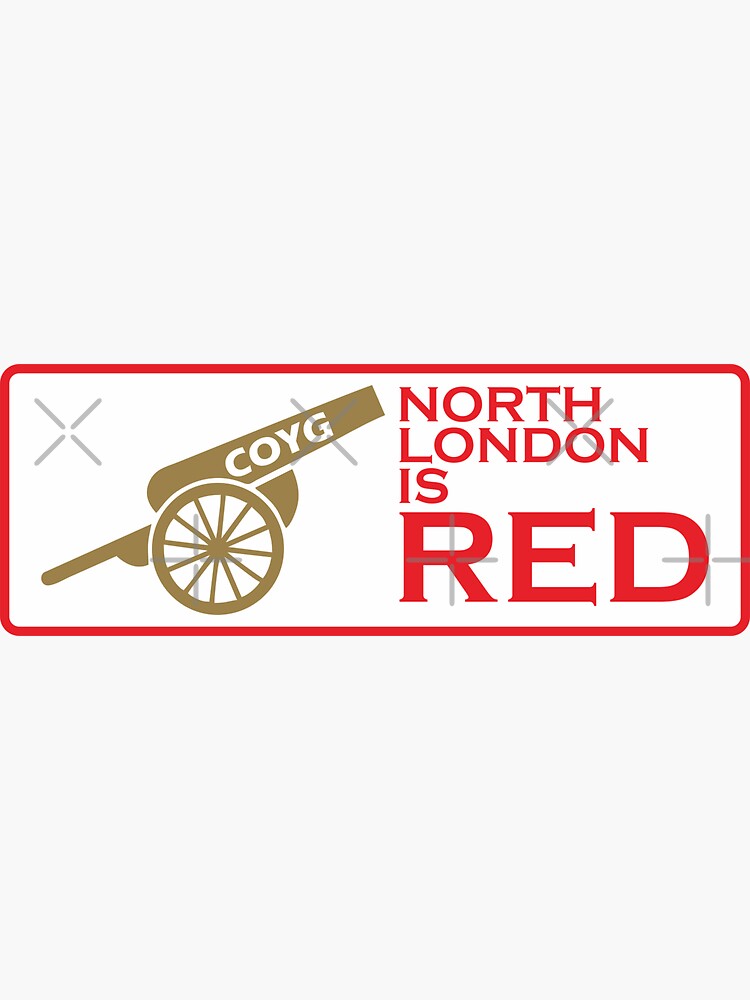"North London is Red" Sticker for Sale by slemanfans Redbubble