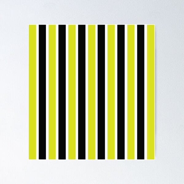 Aperçu de l'œuvre Rayures de couleur noire et jaune créée et vendue par DIYarts.