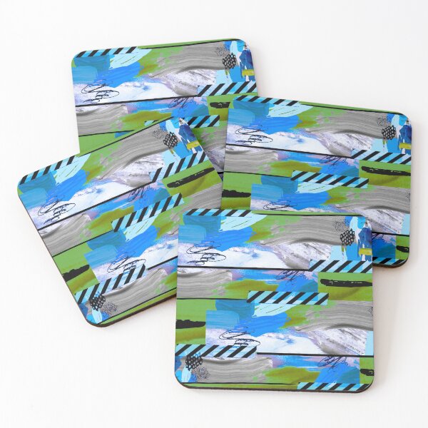 Item preview, Acrylic Stripped Taped Collage Patterned designed and sold by Designs By YL.