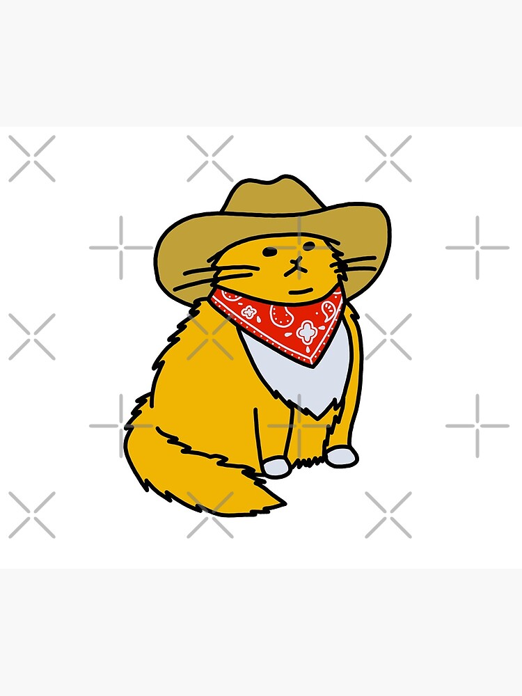 Imagen 5 de 5, Alfombrilla de ratón con la obra Gato vaquero maullando, diseñada y vendida por mrek068.