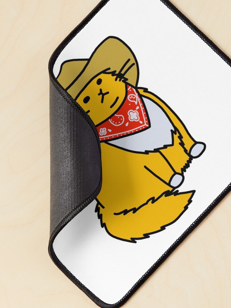 Imagen 2 de 5, Alfombrilla de ratón con la obra Gato vaquero maullando, diseñada y vendida por mrek068.