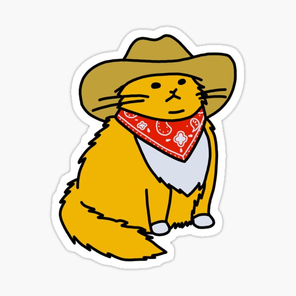 Cow Print Cowboy Hat Sticker – Big Moods