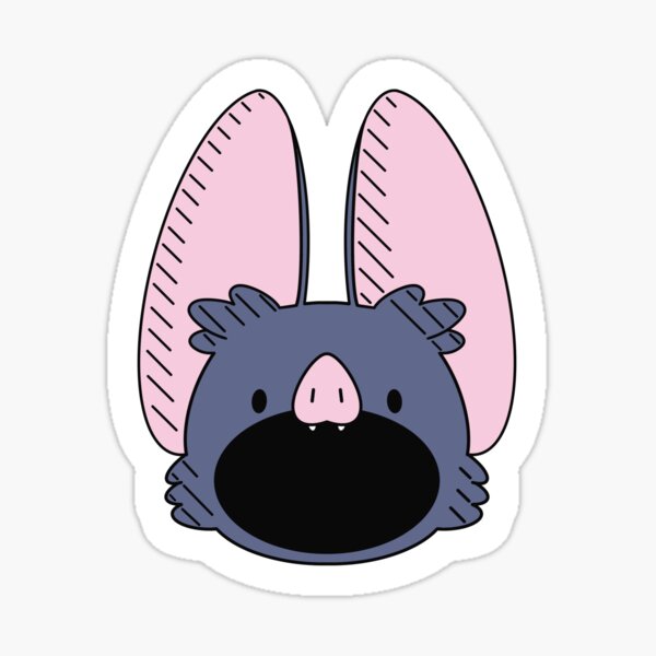 Screaming Bat Head Sticker