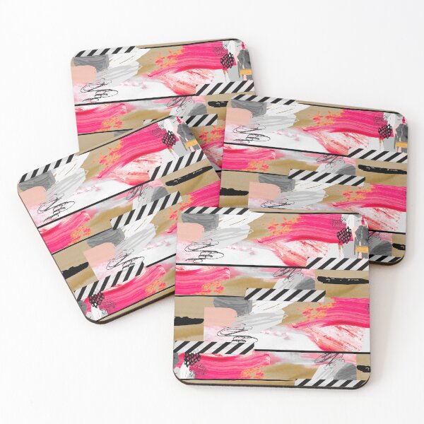 Item preview, Acrylic Stripped Taped Collage Patterned designed and sold by Designs By YL.