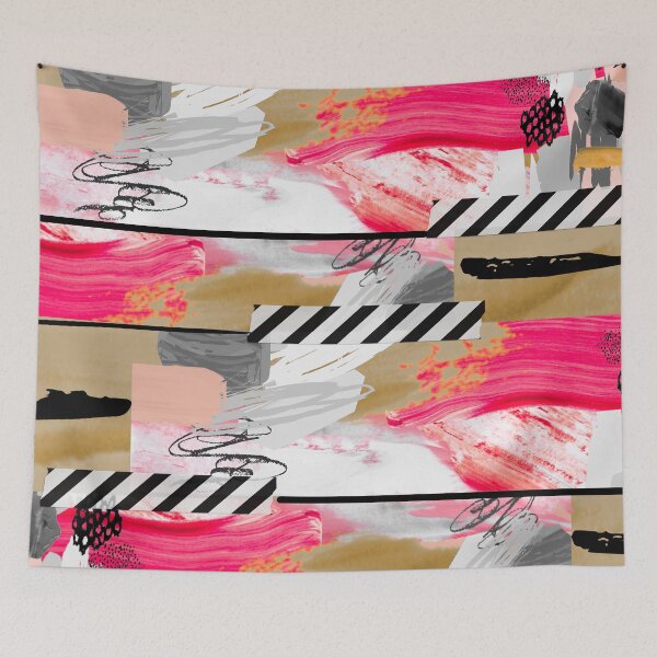 Item preview, Acrylic Stripped Taped Collage Patterned designed and sold by Designs By YL.