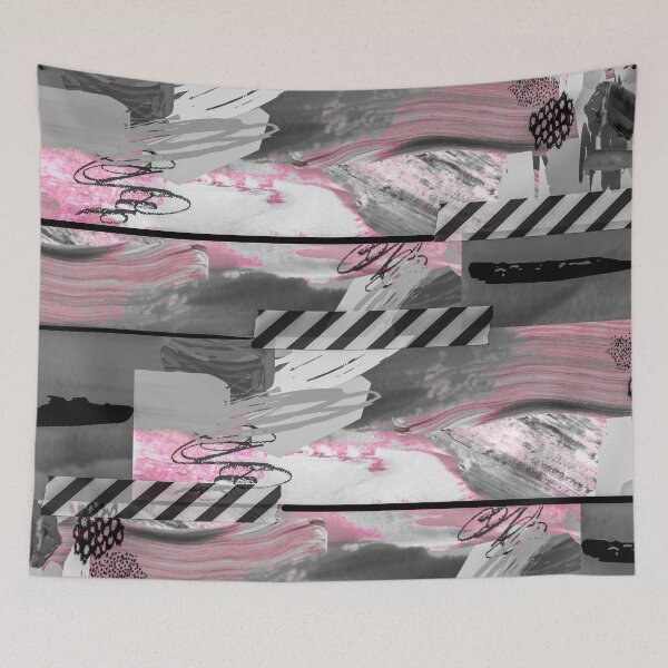 Item preview, Acrylic Stripped Taped Collage Patterned designed and sold by Designs By YL.