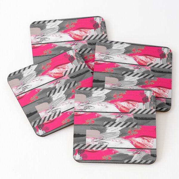 Item preview, Acrylic Stripped Taped Collage Patterned designed and sold by Designs By YL.