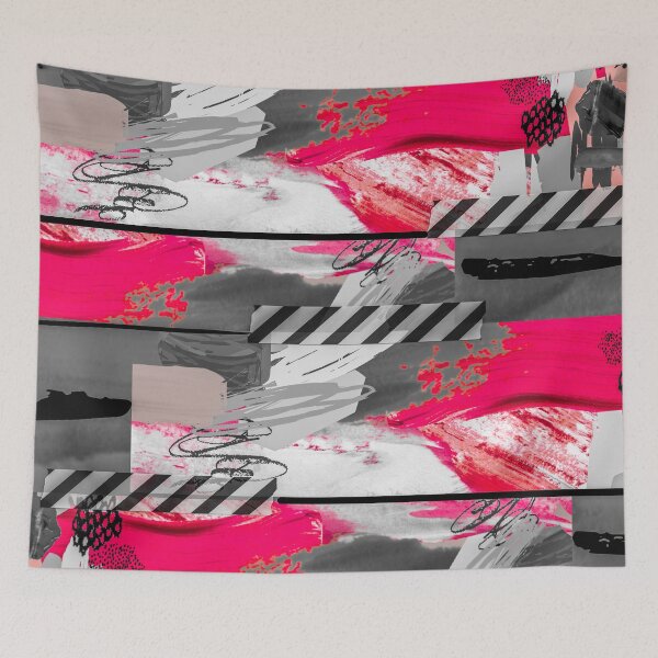 Item preview, Acrylic Stripped Taped Collage Patterned designed and sold by Designs By YL.