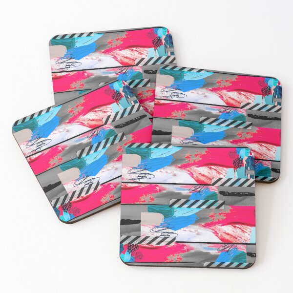 Item preview, Acrylic Stripped Taped Collage Patterned designed and sold by Designs By YL.