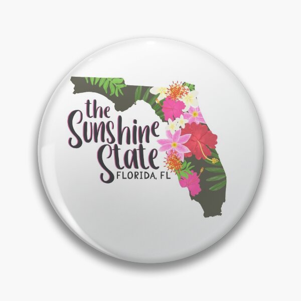 Item preview, Florida Map Sticker | Florida Map Print | Tropical Florida Print designed and sold by hannah-banana98.