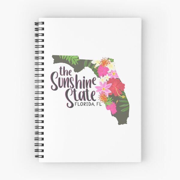 Item preview, Florida Map Sticker | Florida Map Print | Tropical Florida Print designed and sold by hannah-banana98.