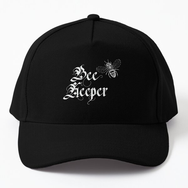 Bee Keeper Blackletter with Sketched Bee Baseball Cap