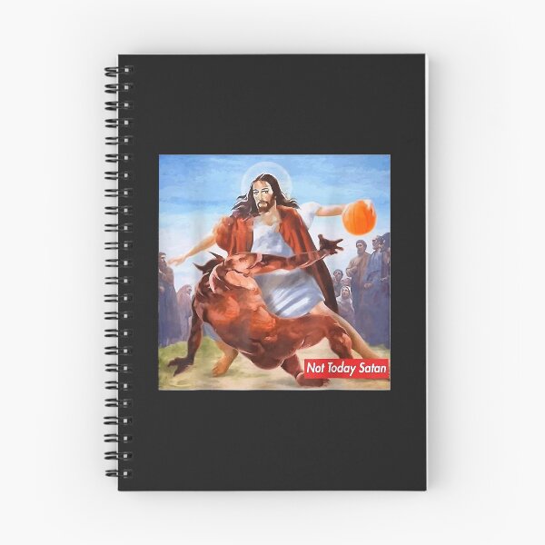 Item preview, Not Today Satan Jesus Crossover Basketball designed and sold by beataqw.