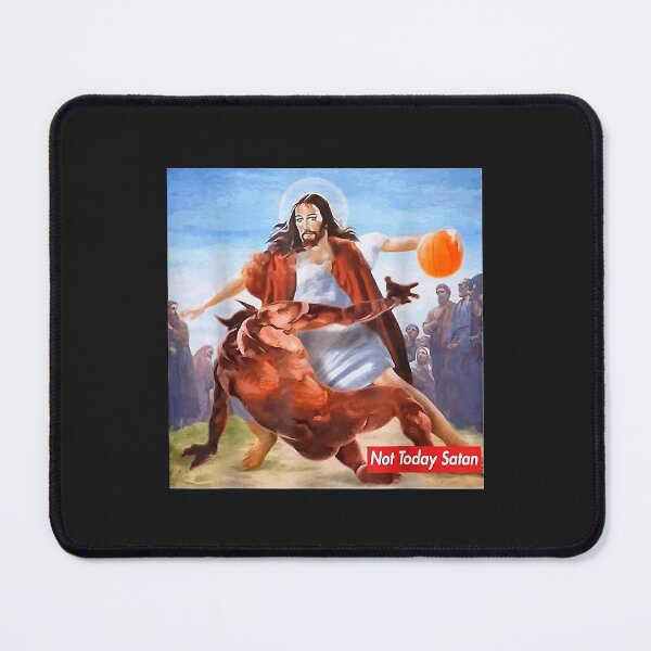 Item preview, Not Today Satan Jesus Crossover Basketball designed and sold by beataqw.