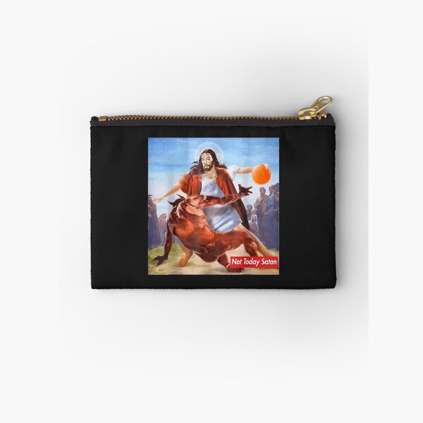 Item preview, Not Today Satan Jesus Crossover Basketball designed and sold by beataqw.
