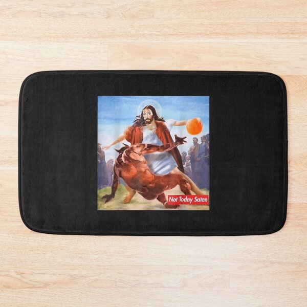 Item preview, Not Today Satan Jesus Crossover Basketball designed and sold by beataqw.