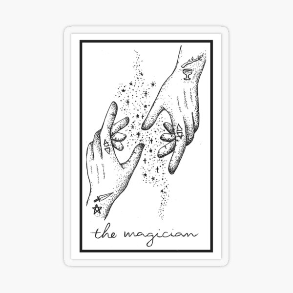 The Magician Tarot Sticker - [3.25'' x 5.5]-TME-EMB-B-00064