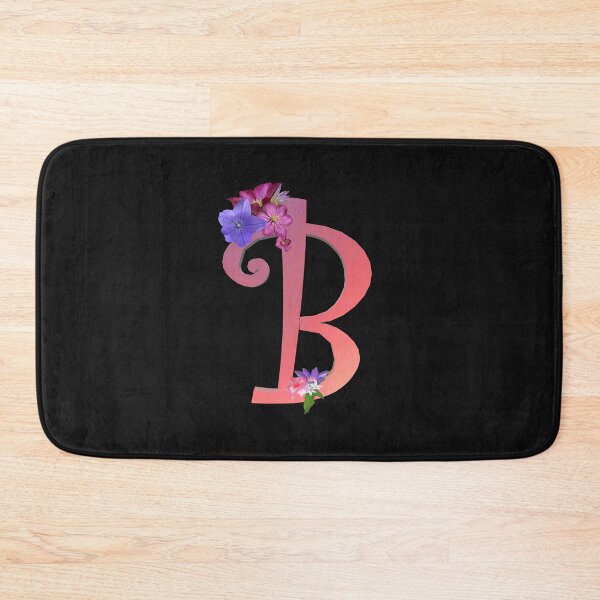 Item preview, Script letter B decorated with flowers designed and sold by AloraDawnEve.