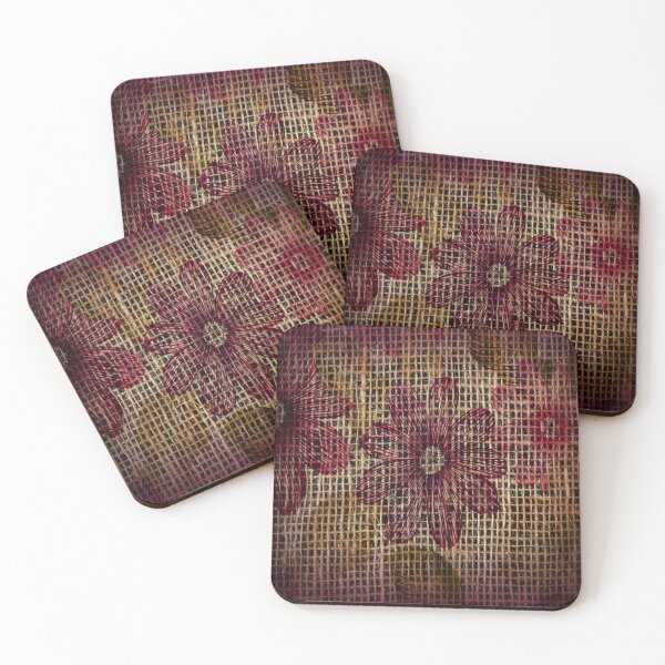 Item preview, Colorful Floral Pattern On Burlap Sack Net designed and sold by LashCreations.
