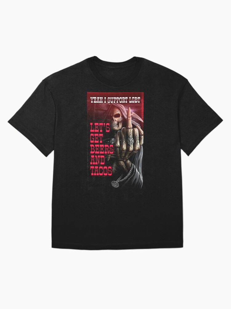 Thumbnail 3 of 7, Oversized T-Shirt, cool skeleton designed and sold by Jimmies.