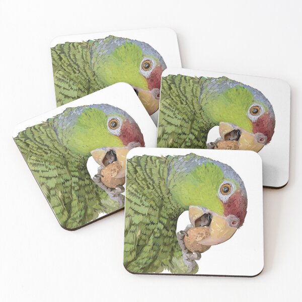 Item preview, lilac-crowned parrot designed and sold by obscurite.