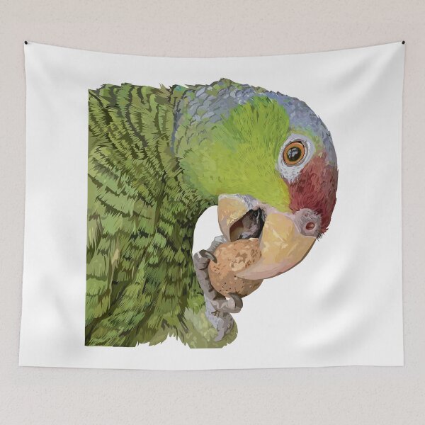 Item preview, lilac-crowned parrot designed and sold by obscurite.