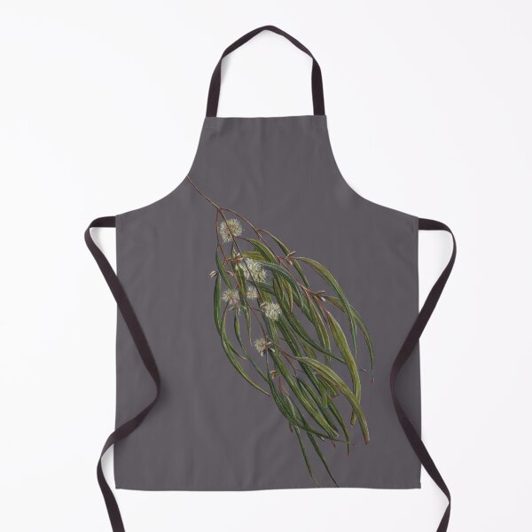 Item preview, Leaves on angle1 - Eucalyptus leaves, flowers, green, white, purple. Botanic art, Australian. designed and sold by RachaelCurryArt.