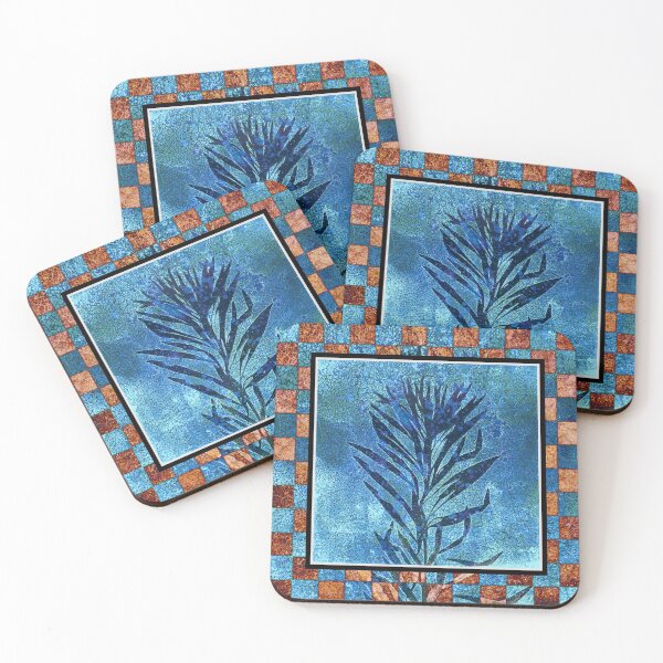 Item preview, Botanical cyanotype print framed designed and sold by Red Witch Art.