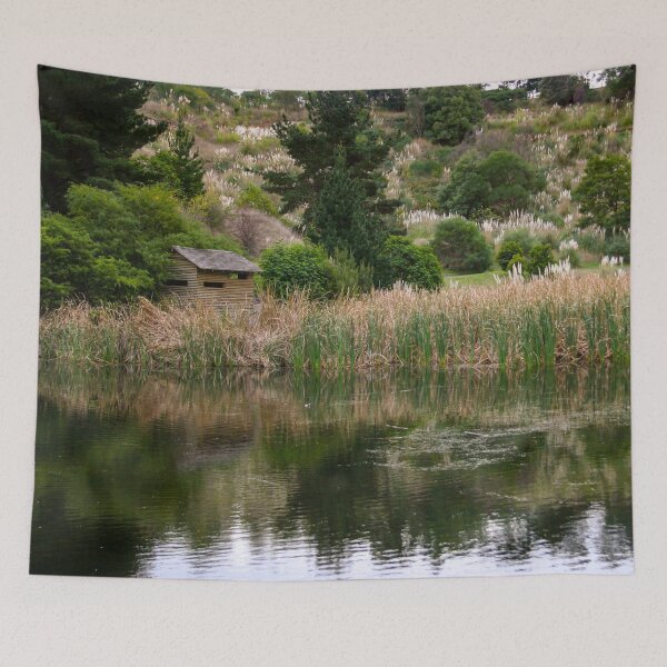 Item preview, Bird-watching hut next to the lake and amongst the reeds in Berwick Botanical Gardens designed and sold by James-Cole.