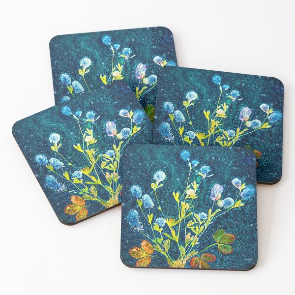 Item preview, Botanical cyanotype wildflowers designed and sold by Red Witch Art.