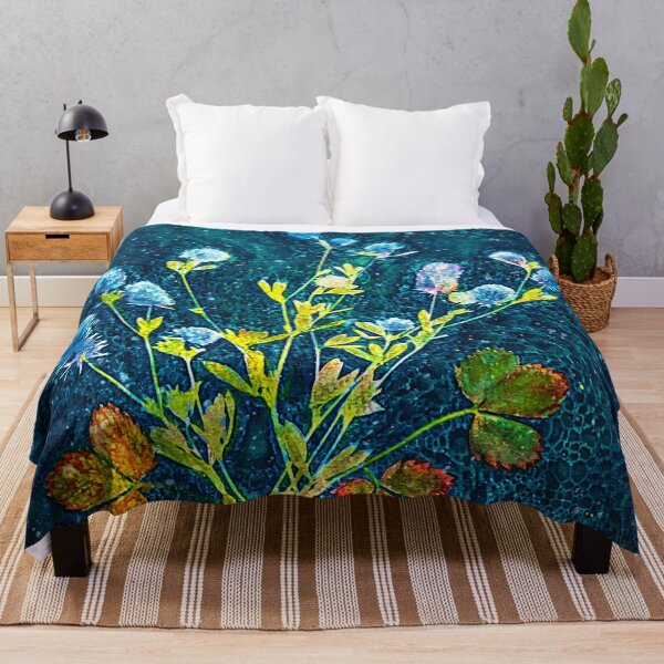 Item preview, Botanical cyanotype wildflowers designed and sold by Red Witch Art.