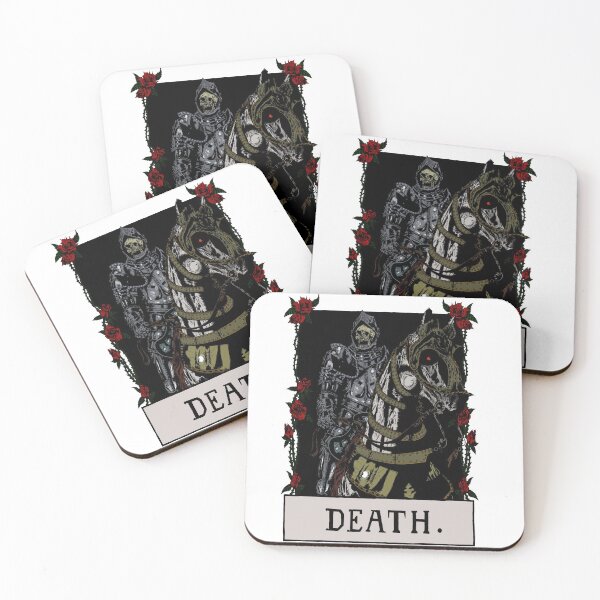 Item preview, Death Tarot Card - Rose Border Variant designed and sold by DogFoodFactory.