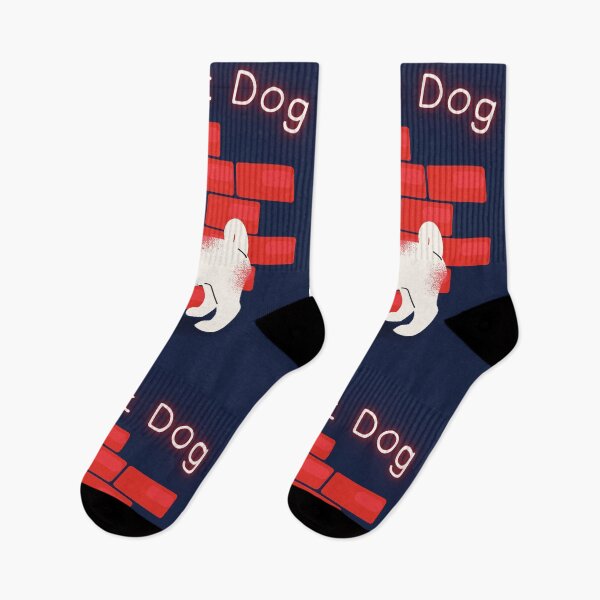 Item preview, Cute White Street Dog Using Red Polka Dots Scarf designed and sold by kucingmaikan.