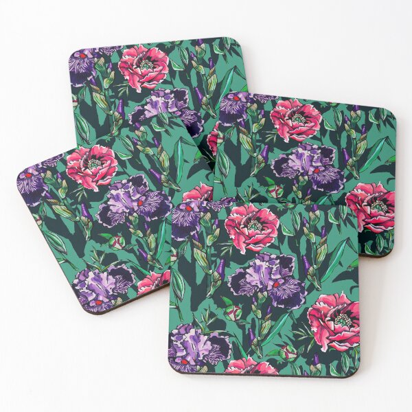 Item preview, Iris barbudo morado y peonía designed and sold by ariellemorris.