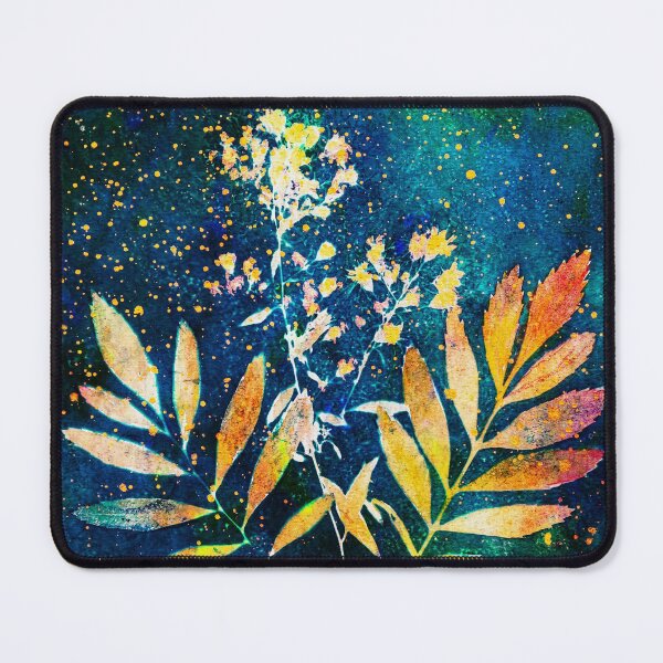 Item preview, Botanical cyanotype floral print designed and sold by Red Witch Art.