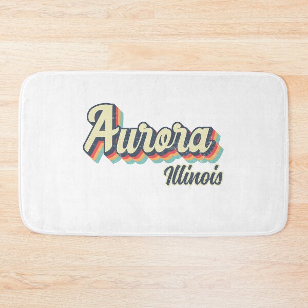 Item preview, Aurora City Illinois Retro Vintage 70s rainbow designed and sold by Teelogic.