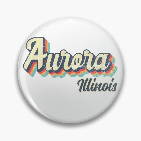 Item preview, Aurora City Illinois Retro Vintage 70s rainbow designed and sold by Teelogic.