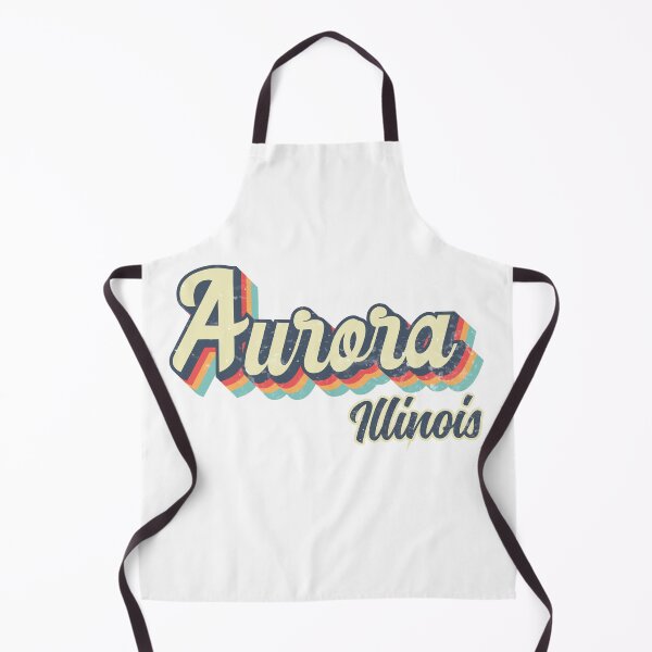 Item preview, Aurora City Illinois Retro Vintage 70s rainbow designed and sold by Teelogic.