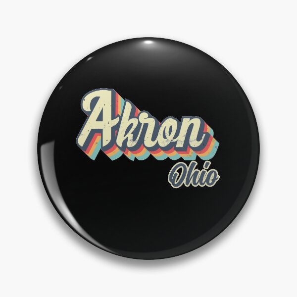 Item preview, Akron city Ohio Retro Vintage 70s rainbow designed and sold by Teelogic.