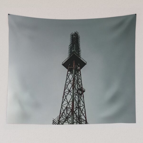 Item preview, Radio and television transmission antenna tower in black and white designed and sold by James-Cole.