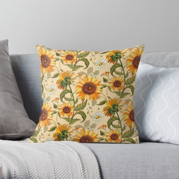 Outdoor pillows hotsell with sunflowers