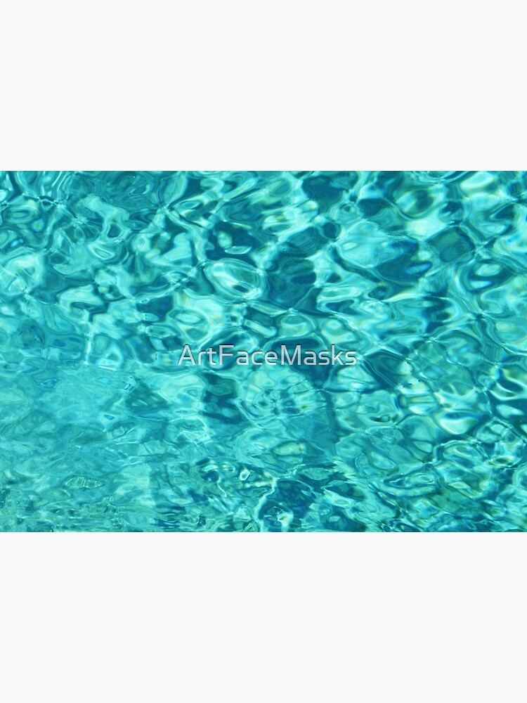 Green Turquoise Water Ripples clear by ArtFaceMasks