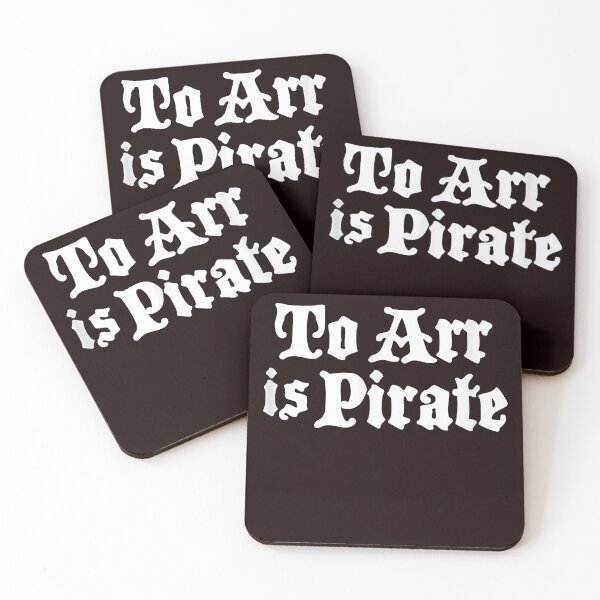 Item preview, Pirate Humor To Err is Human Arr Is Pirate (Dark) designed and sold by larsonrefugio.