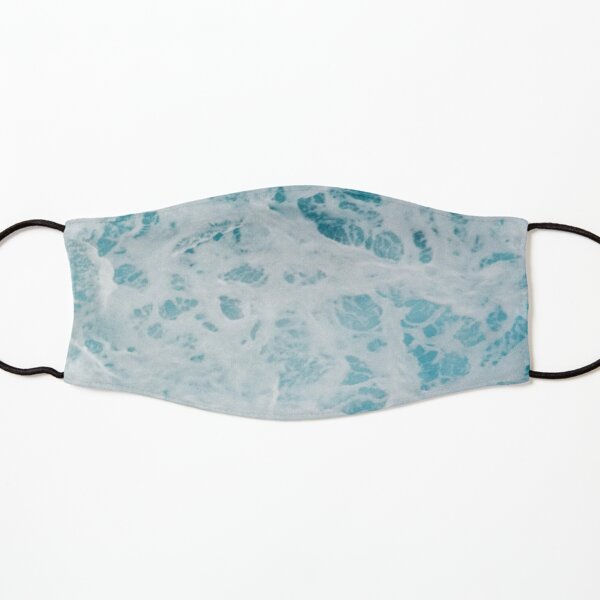 Seafoam Turquoise and white rough seas Kids Mask