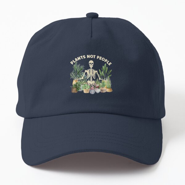 Plants Not People Funny Skeleton Meditation Plant Lover Zip Hoodie Dad Hat