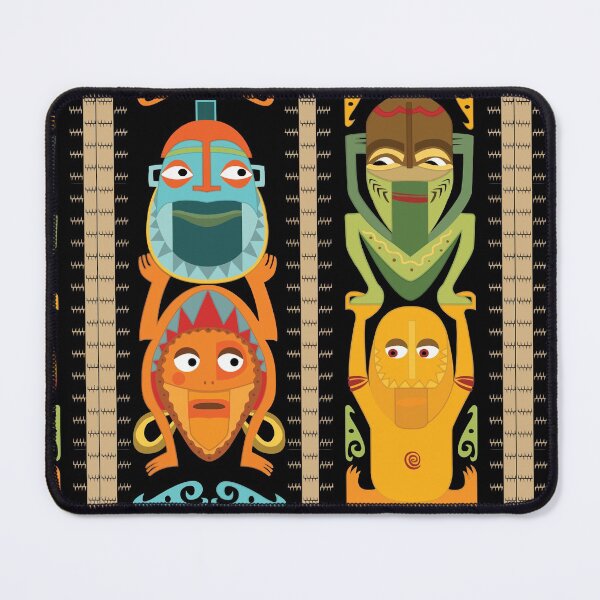 Item preview, Tropical Hawaiian Polynesian Tiki Totems designed and sold by Pink Pineapple Works.