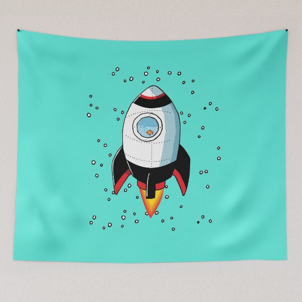 Item preview, Goldfish in a Rocket Ship, Amongst the Stars designed and sold by Vin  Zzep.