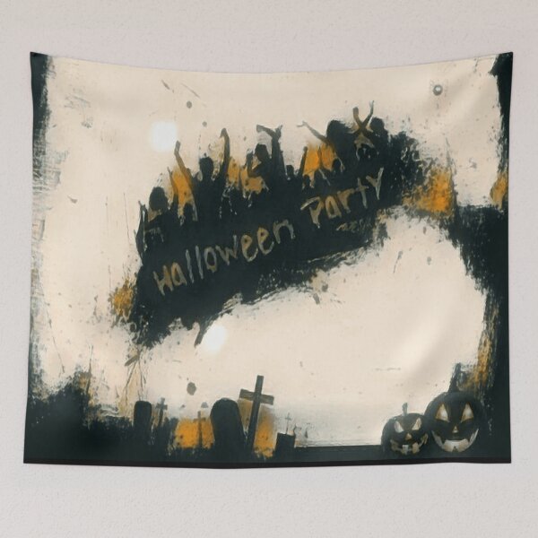 Item preview, Halloween Party Oil Painting designed and sold by funnyhalloween.